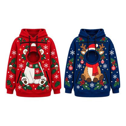Sudadera Navideña para Ti y tu Peludo – Siempre Juntos, Siempre Calentitos