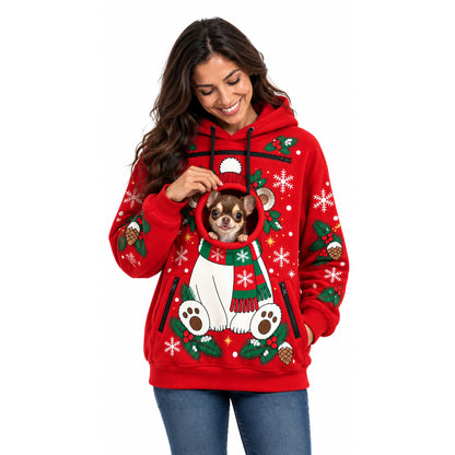 Sudadera Navideña para Ti y tu Peludo – Siempre Juntos, Siempre Calentitos